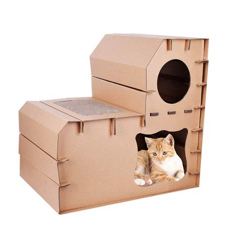 10 Awesome Cardboard Cat Houses - Smart Cat Lady | Bàn cào móng mèo ...