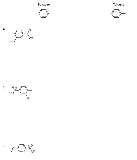 Solved Starting from either benzene or toluene, propose a | Chegg.com