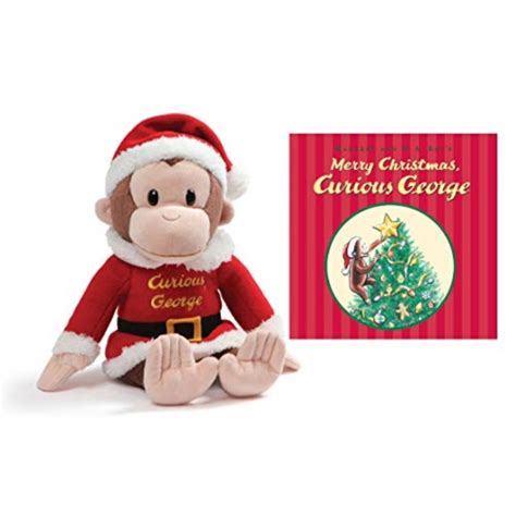 Curious George Holiday Santa Suit Plush with "Merry Christmas, Book - Walmart.com - Walmart.com