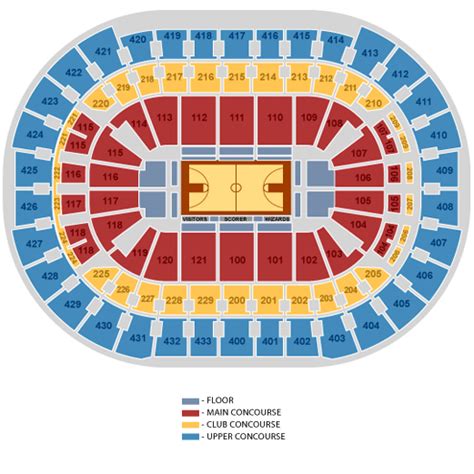 Seating Chart Verizon Center Wizards | Elcho Table