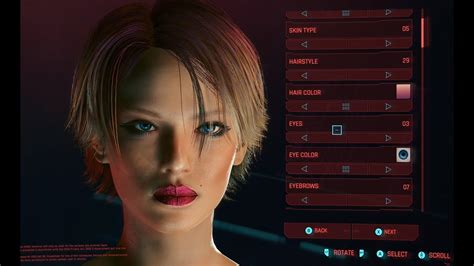 Cyberpunk 2077 Update 1.5 Character Customization Female V - YouTube