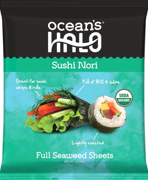 Organic Sushi Nori 1 case of 12 bags (120 sheets total)– Ocean's Halo