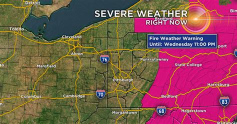 Pittsburgh Weather: Gusty Winds Moving In, Fire Weather Warning Issued For Parts Of Pa. - CBS ...