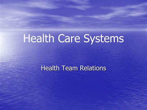 PPT - Health Care Systems PowerPoint Presentation, free download - ID:4222845