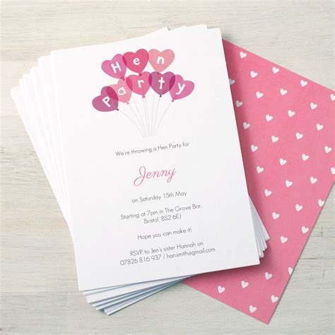 personalised hen party invitations by made by ellis | notonthehighstreet.com