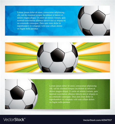 Soccer ball banners Royalty Free Vector Image - VectorStock