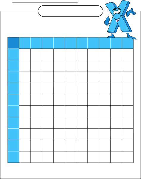 Printable 12X12 Multiplication Table – PrintableMultiplication.com