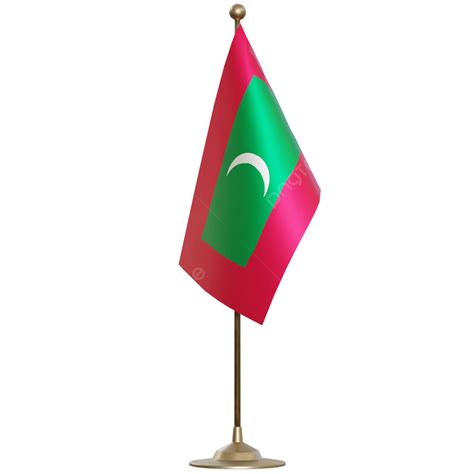 Maldives Flag With Pole, Maldives Flag Post, Maldives Flag, Maldives Flag With Metal Stand ...