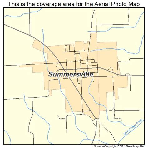 Aerial Photography Map of Summersville, MO Missouri