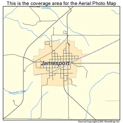 Aerial Photography Map of Jamesport, MO Missouri