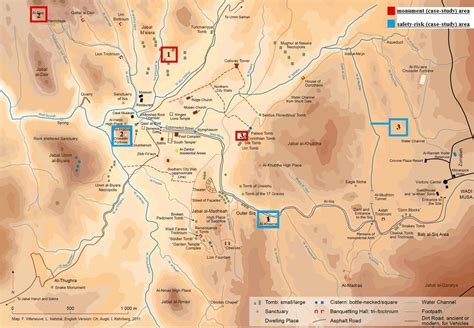 Map of the Petra Archaeological Park (PAP). Re-printed with permission... | Download Scientific ...