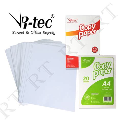 10/20 Sheets A4/Short/Long Copy Paper, Photocopy Paper, Printing Paper ...