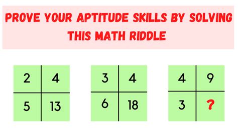 How Good Are Your Aptitude Skills? Test yourself With This Math Riddle.