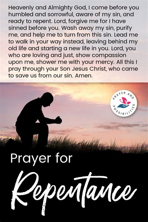 Prayer for Repentance | Salvation prayer, Prayer for forgiveness, Inspirational prayers