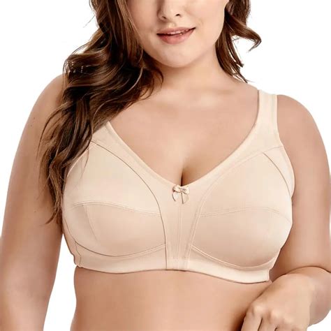 Women's Non Padded Wire Free Comfort Lift Full Coverage Support Bra ...