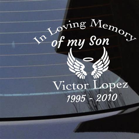 In Loving Memory Personalized Car Decal – Dana Decals