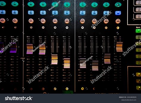 Closeup Sound Control Panel Design Purpose Stock Photo 2261869929 ...