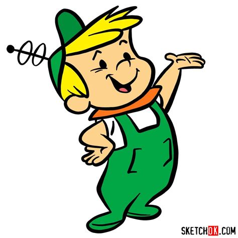 How to draw Elroy Jetson | The Jetsons - Sketchok easy drawing guides