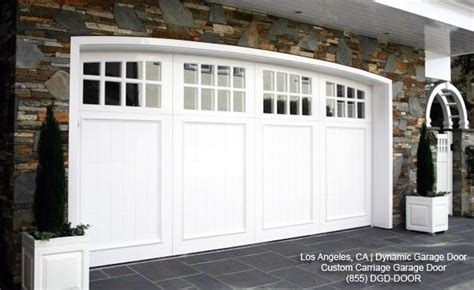 Cottage Garage Door Designs, Custom crafted garage doors in a carriage house style. White wooden ...