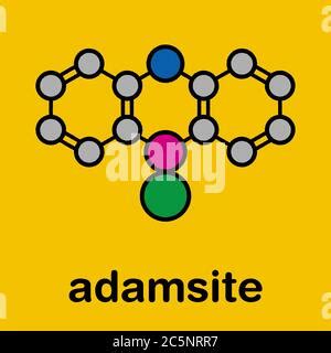 Adamsite or DM riot control agent. Stylized skeletal formula (chemical ...