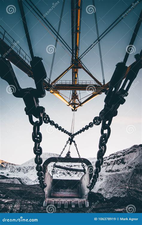 Coal mining open pit stock image. Image of exavator - 106378919