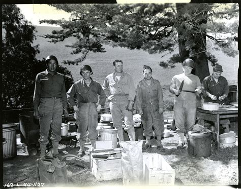 Field mess station at Camp San Luis Obispo, California on 29 March 1944 ...