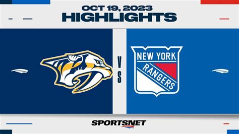 NHL Highlights | Predators vs. Rangers - October 19, 2023 - YouTube