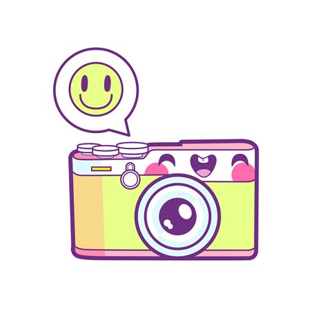 cute camera sticker emoticon 485622 Vector Art at Vecteezy