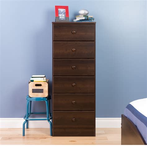 Prepac Astrid 6-Drawer Tall Chest, Espresso