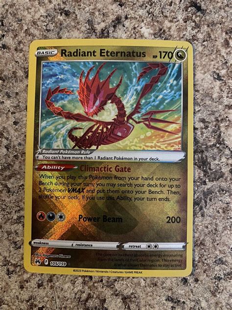 Radiant Eternatus 105/159 Crown Zenith Holo Ultra Rare Pokemon Card Values - MAVIN