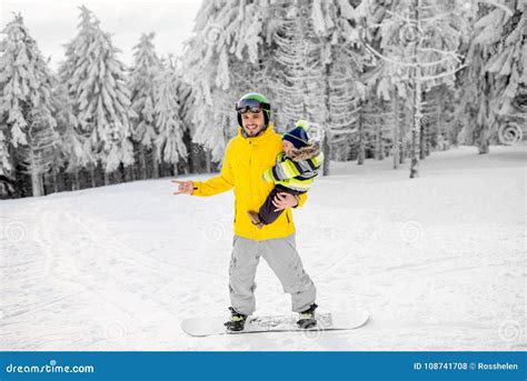 Man Snowboarding at the Mountains Stock Photo - Image of extreme, downhill: 108741708