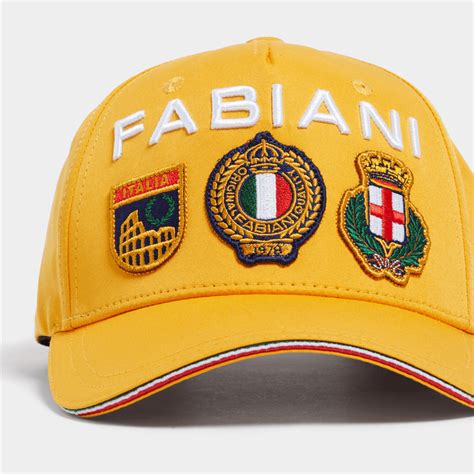 Fabiani “Italy” City Spaces Mustard Badge Peak Branded Cap – Sneakertwenty4