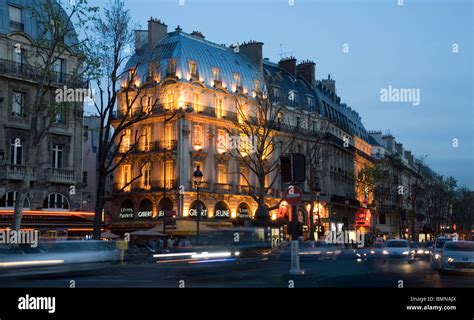 A Street scene in the Rive Gauche, Boulevard St Germain, Paris Stock ...