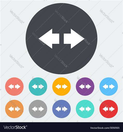 Arrow flat icon Royalty Free Vector Image - VectorStock