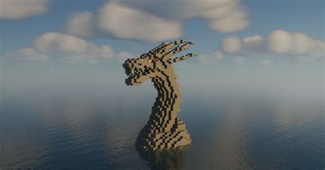 Made a dragon head in the middle of the ocean : Minecraft | Minecraft statues, Minecraft ...