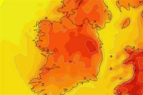 Met Eireann glorious weather forecast as experts pinpoint day of 27C ...