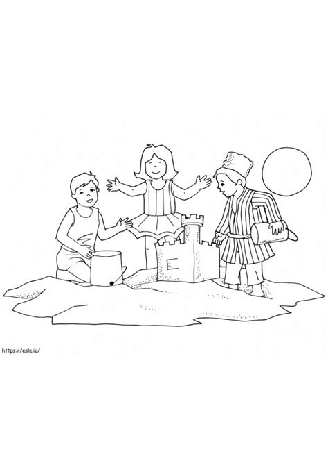 Sand Castle Coloring Coloring Pages - Free Printable Coloring Pages for Kids and Adults