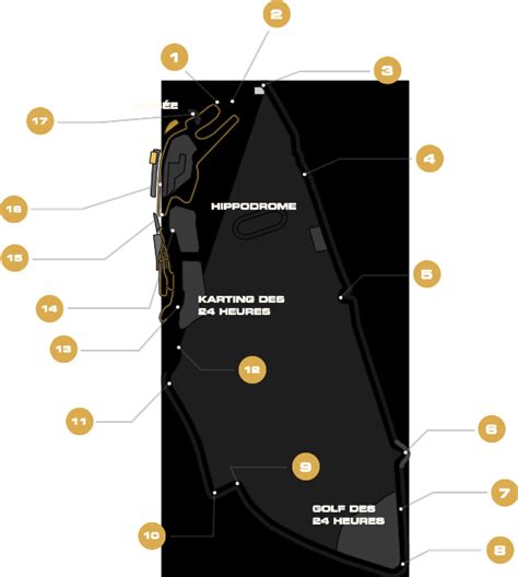 Plan and map of the 24 Hours of Le Mans circuit - Musée des 24 Heures ...