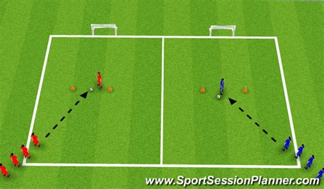 Football/Soccer: Shooting drills and SSG (Technical: Shooting, U8)