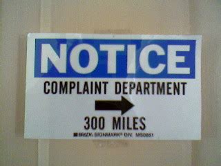 Latest Funny: Complaint Department