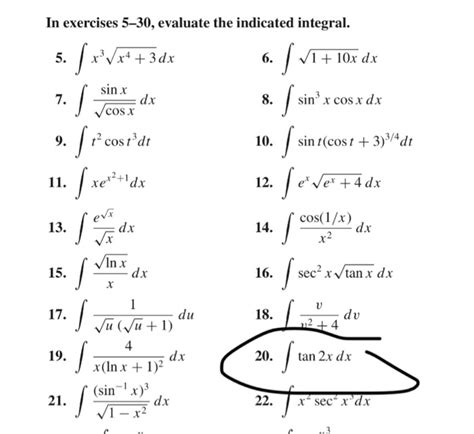 Solved In exercises 5-30, evaluate the indicated integral. | Chegg.com