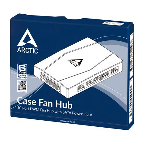 Case Fan Hub | 10 Port PWM Case Fan Hub with SATA Power | ARCTIC