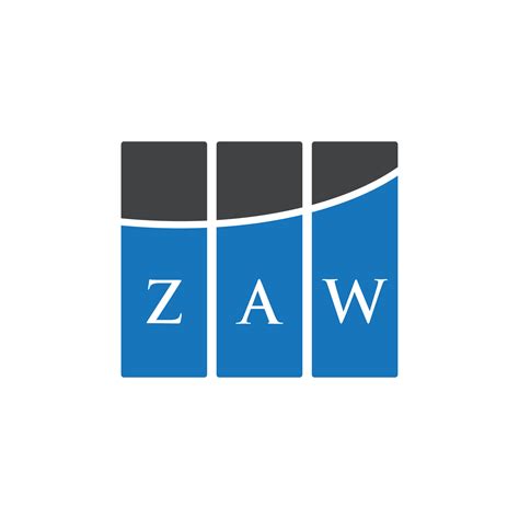 ZAW letter logo design on white background. ZAW creative initials ...