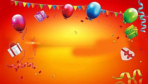 Birthday Ballong Borders PowerPoint Templates Background | CBEditz