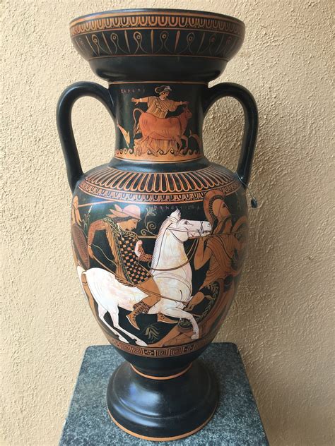 Greek Neck Amphora Vase Exact Copy Museum Replica Ancient Classical ...