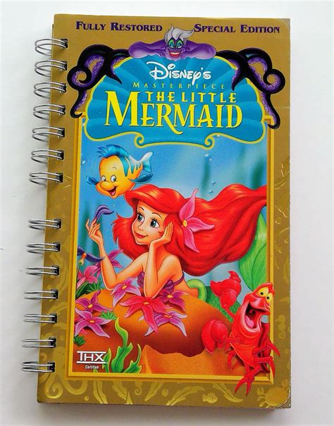 The Little Mermaid VHS cover notebook upcylced vhs cover | Etsy