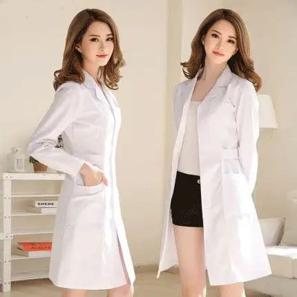 White Coat Long Sleeve Doctor Dress Female Doctor Dress White Coat Short Sleeve Men Slim Nurse ...