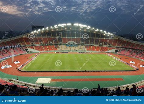 Bangkok , Thailand - December 8 ,2016 : Panoramic View of Rajamangala Stadium with Crowd of ...