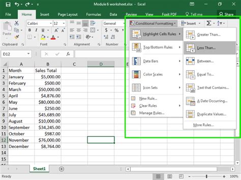 Conditional Formatting | Computer Applications for Managers