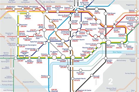 Tube Map Reveals How Much Workers Earn Near Londons Stations London ...